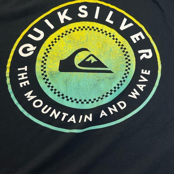 Quiksilver Black T-Shirt with Logo - Picture 2 of 6